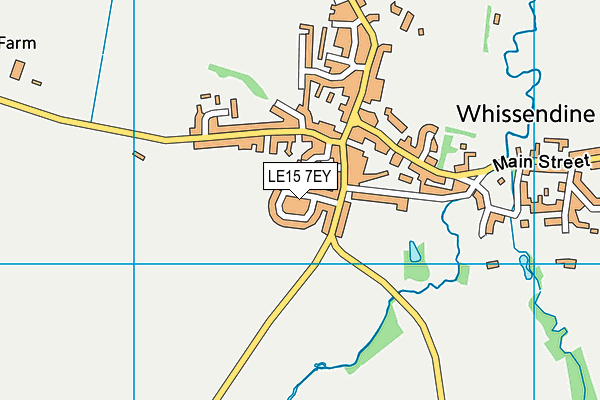 LE15 7EY map - OS VectorMap District (Ordnance Survey)