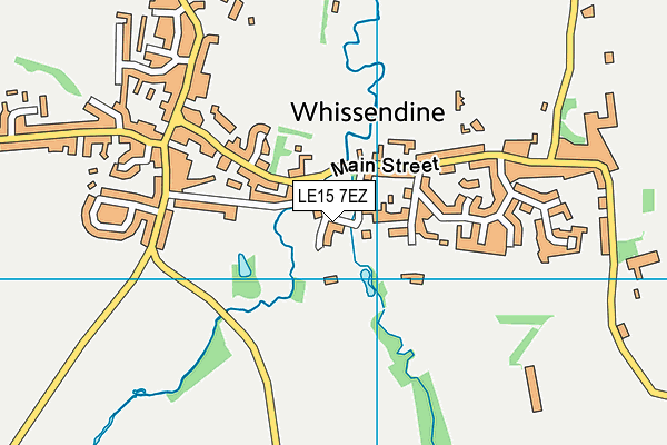 LE15 7EZ map - OS VectorMap District (Ordnance Survey)