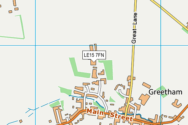 LE15 7FN map - OS VectorMap District (Ordnance Survey)