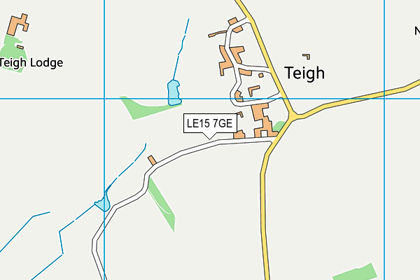 LE15 7GE map - OS VectorMap District (Ordnance Survey)