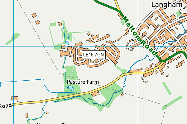 LE15 7GN map - OS VectorMap District (Ordnance Survey)