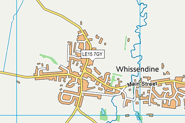 LE15 7GY map - OS VectorMap District (Ordnance Survey)
