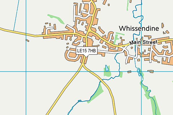 LE15 7HB map - OS VectorMap District (Ordnance Survey)