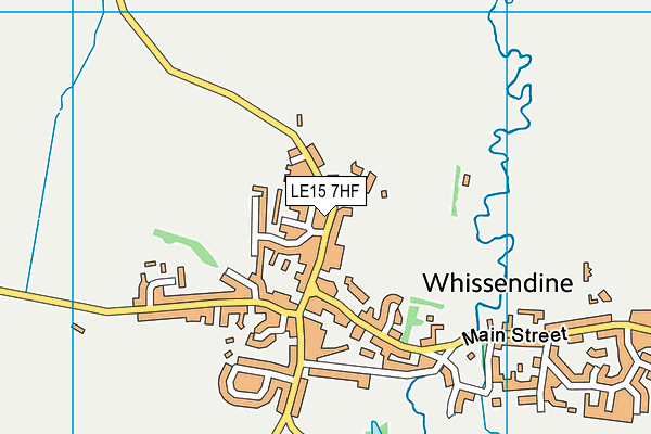 LE15 7HF map - OS VectorMap District (Ordnance Survey)