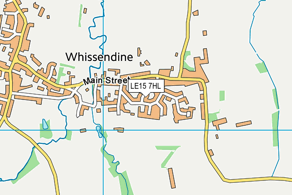 LE15 7HL map - OS VectorMap District (Ordnance Survey)