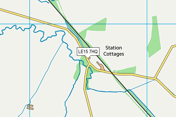 LE15 7HQ map - OS VectorMap District (Ordnance Survey)