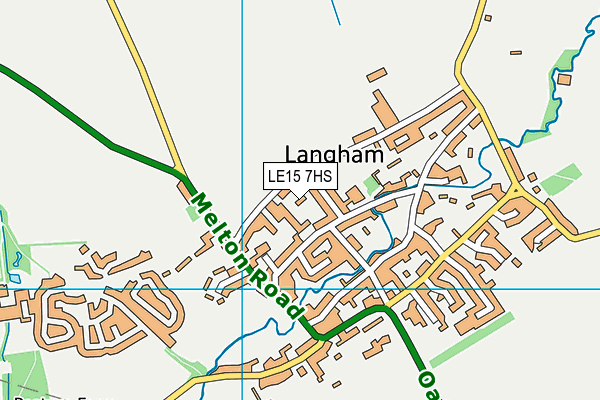 LE15 7HS map - OS VectorMap District (Ordnance Survey)