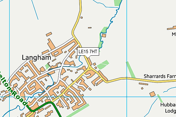 LE15 7HT map - OS VectorMap District (Ordnance Survey)