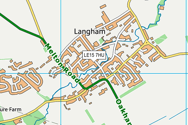 LE15 7HU map - OS VectorMap District (Ordnance Survey)