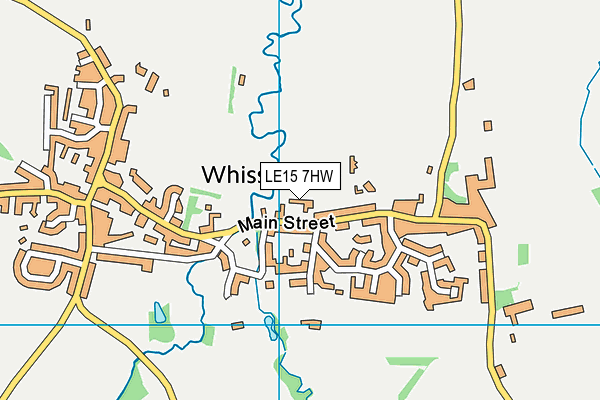 LE15 7HW map - OS VectorMap District (Ordnance Survey)