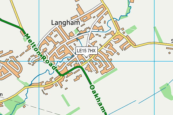 LE15 7HX map - OS VectorMap District (Ordnance Survey)