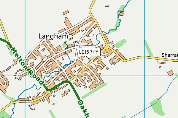 LE15 7HY map - OS VectorMap District (Ordnance Survey)