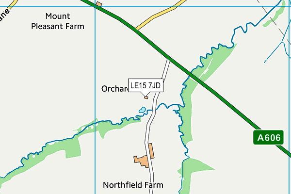 LE15 7JD map - OS VectorMap District (Ordnance Survey)