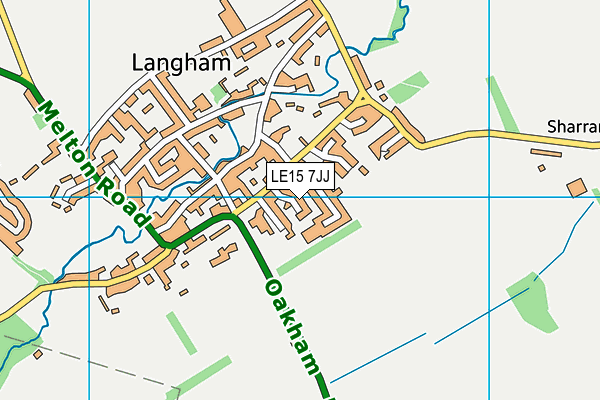 LE15 7JJ map - OS VectorMap District (Ordnance Survey)