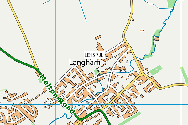 LE15 7JL map - OS VectorMap District (Ordnance Survey)
