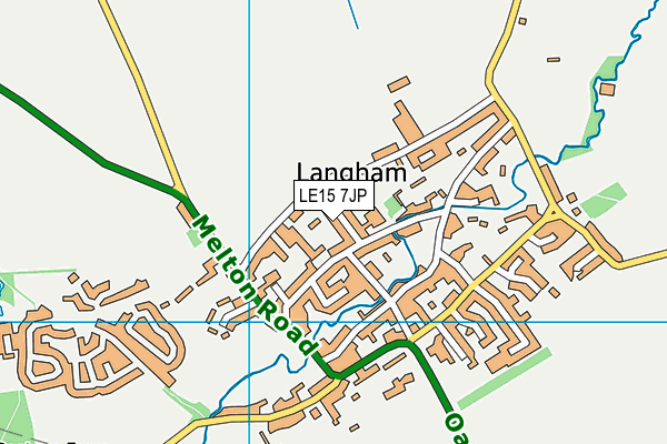 LE15 7JP map - OS VectorMap District (Ordnance Survey)