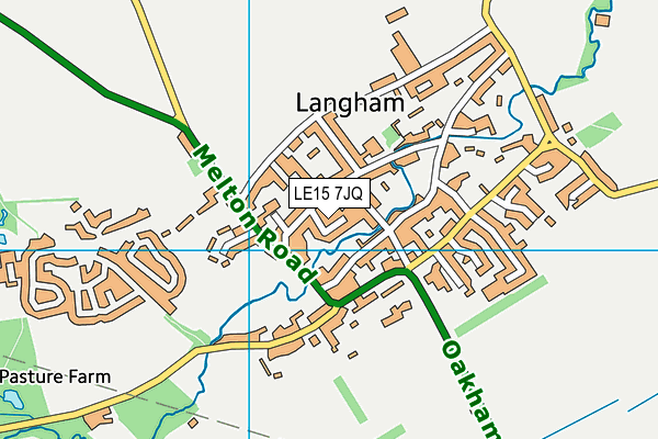 LE15 7JQ map - OS VectorMap District (Ordnance Survey)