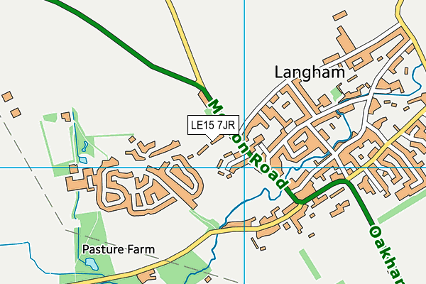 LE15 7JR map - OS VectorMap District (Ordnance Survey)