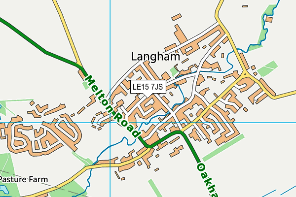 LE15 7JS map - OS VectorMap District (Ordnance Survey)
