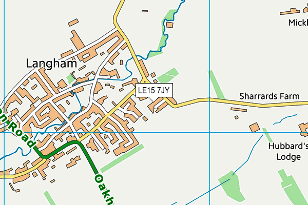 LE15 7JY map - OS VectorMap District (Ordnance Survey)