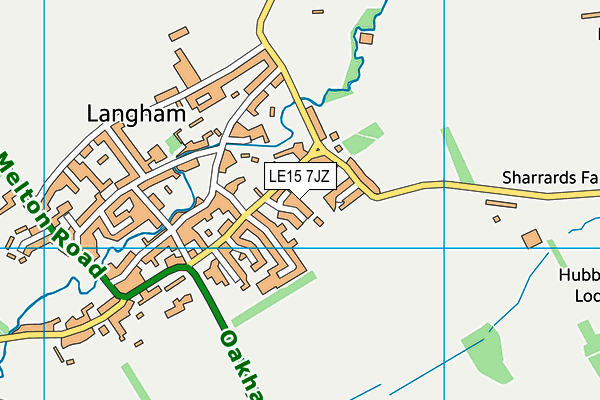 LE15 7JZ map - OS VectorMap District (Ordnance Survey)