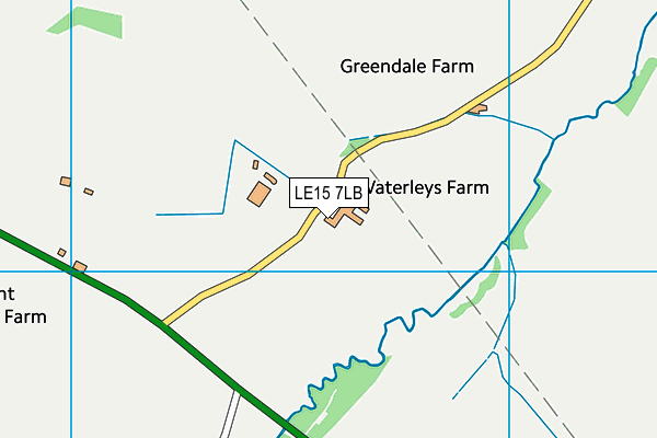LE15 7LB map - OS VectorMap District (Ordnance Survey)