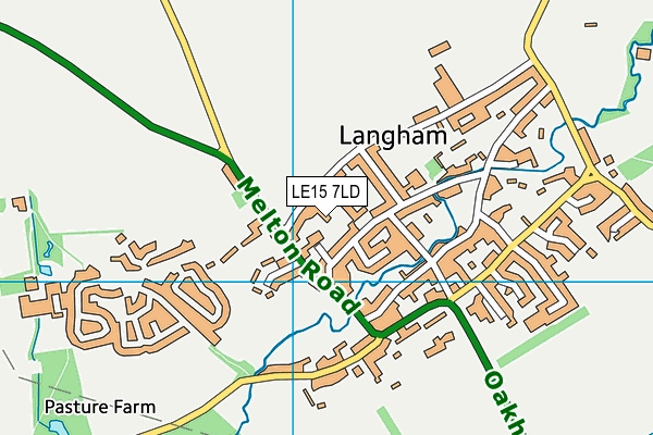 LE15 7LD map - OS VectorMap District (Ordnance Survey)