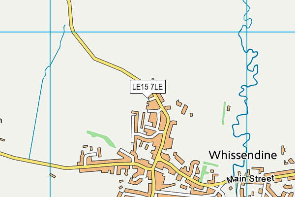 LE15 7LE map - OS VectorMap District (Ordnance Survey)