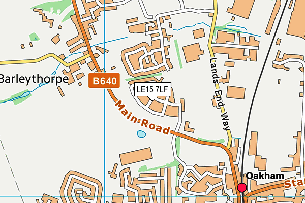 LE15 7LF map - OS VectorMap District (Ordnance Survey)