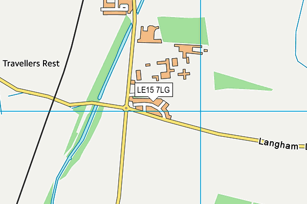 LE15 7LG map - OS VectorMap District (Ordnance Survey)