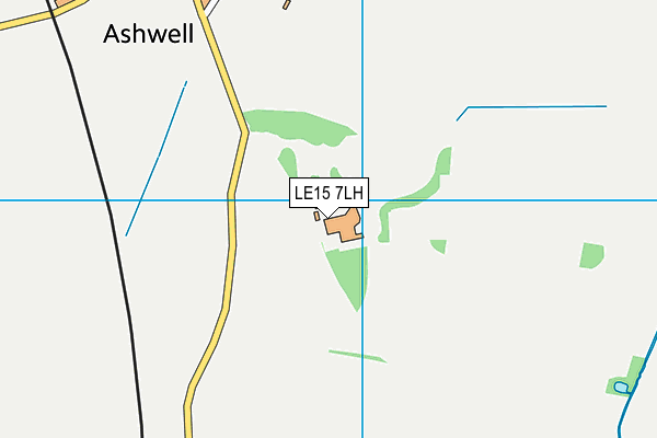 LE15 7LH map - OS VectorMap District (Ordnance Survey)