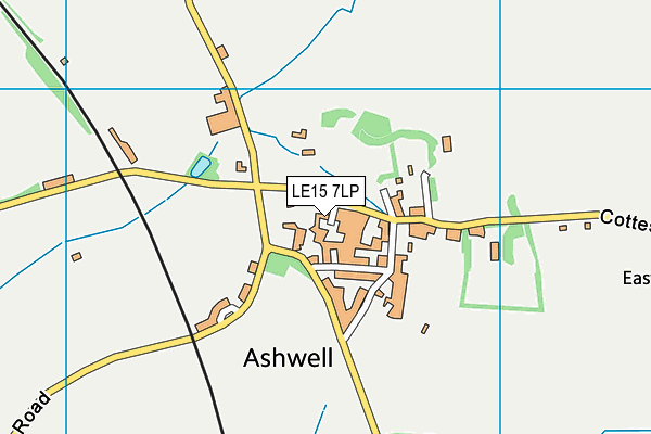 LE15 7LP map - OS VectorMap District (Ordnance Survey)