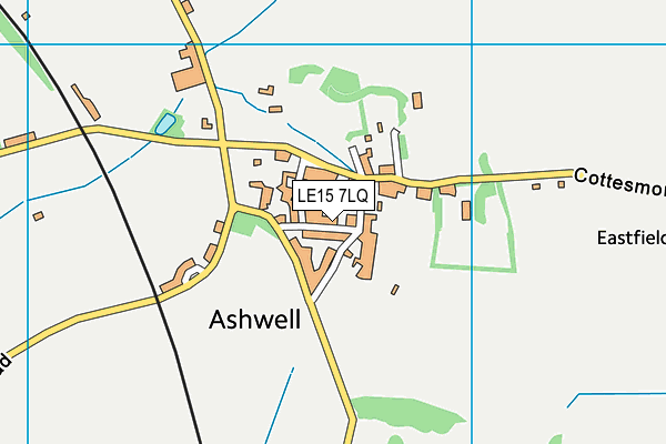 LE15 7LQ map - OS VectorMap District (Ordnance Survey)