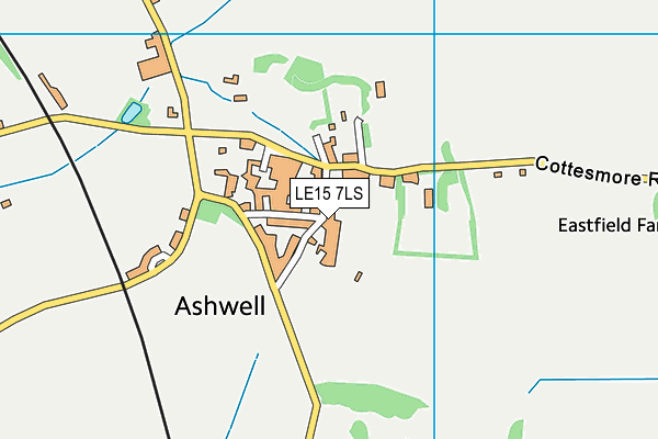 LE15 7LS map - OS VectorMap District (Ordnance Survey)