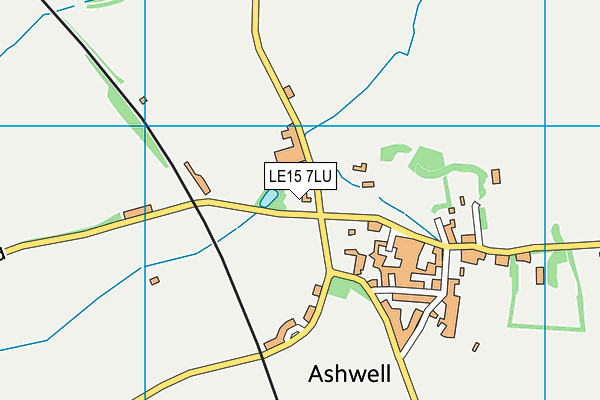 LE15 7LU map - OS VectorMap District (Ordnance Survey)