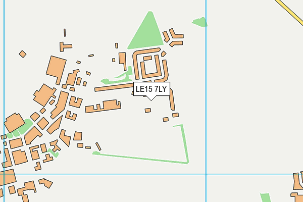 LE15 7LY map - OS VectorMap District (Ordnance Survey)