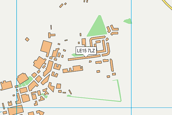 LE15 7LZ map - OS VectorMap District (Ordnance Survey)