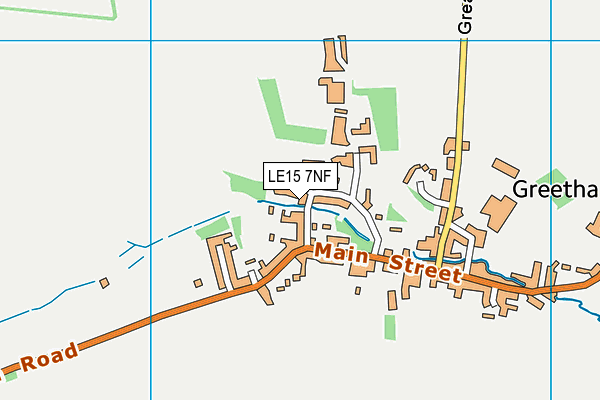 LE15 7NF map - OS VectorMap District (Ordnance Survey)