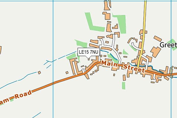 LE15 7NU map - OS VectorMap District (Ordnance Survey)