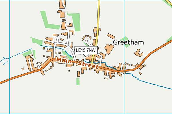 LE15 7NW map - OS VectorMap District (Ordnance Survey)