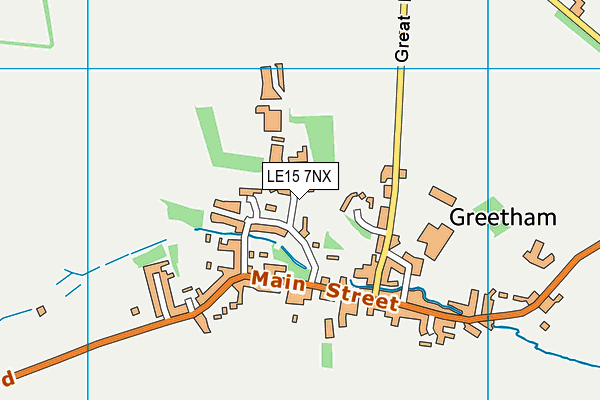 LE15 7NX map - OS VectorMap District (Ordnance Survey)