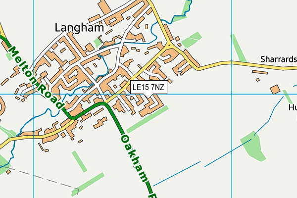 LE15 7NZ map - OS VectorMap District (Ordnance Survey)