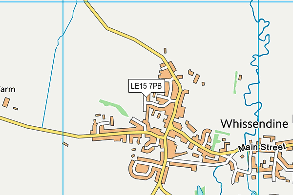 LE15 7PB map - OS VectorMap District (Ordnance Survey)