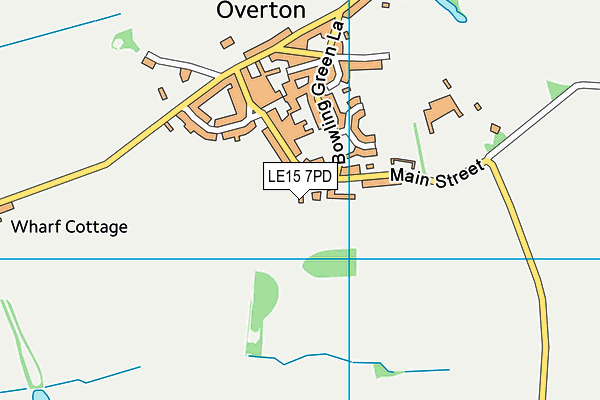 LE15 7PD map - OS VectorMap District (Ordnance Survey)