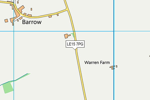 LE15 7PG map - OS VectorMap District (Ordnance Survey)