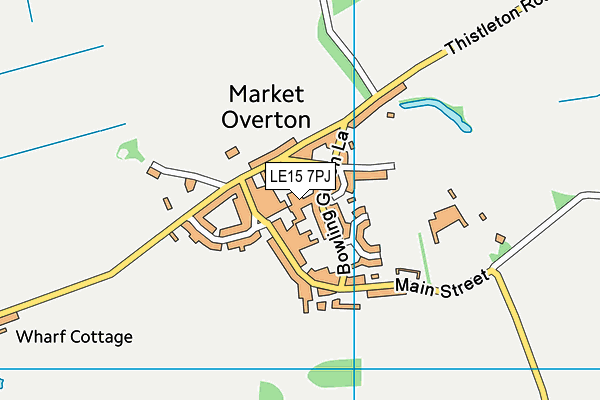 LE15 7PJ map - OS VectorMap District (Ordnance Survey)