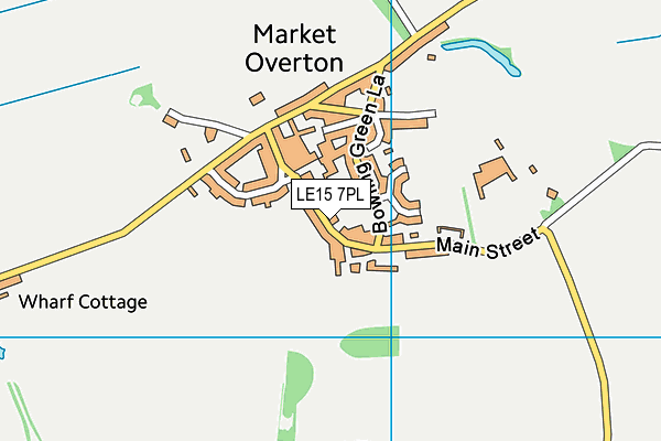 LE15 7PL map - OS VectorMap District (Ordnance Survey)