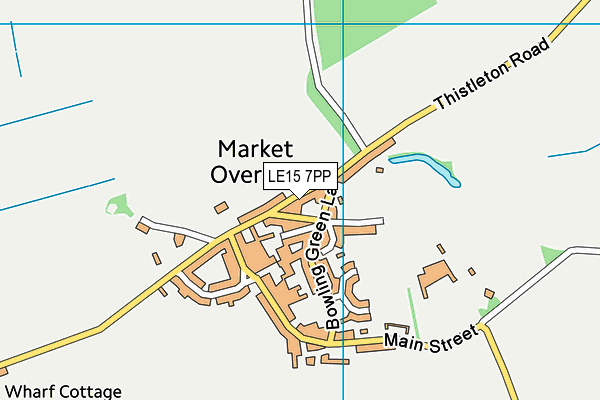 Market Overton Cricket Club map (LE15 7PP) - OS VectorMap District (Ordnance Survey)
