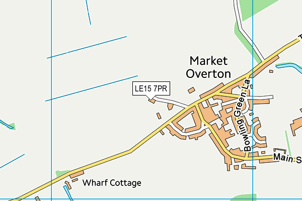 LE15 7PR map - OS VectorMap District (Ordnance Survey)