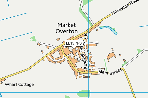 LE15 7PS map - OS VectorMap District (Ordnance Survey)